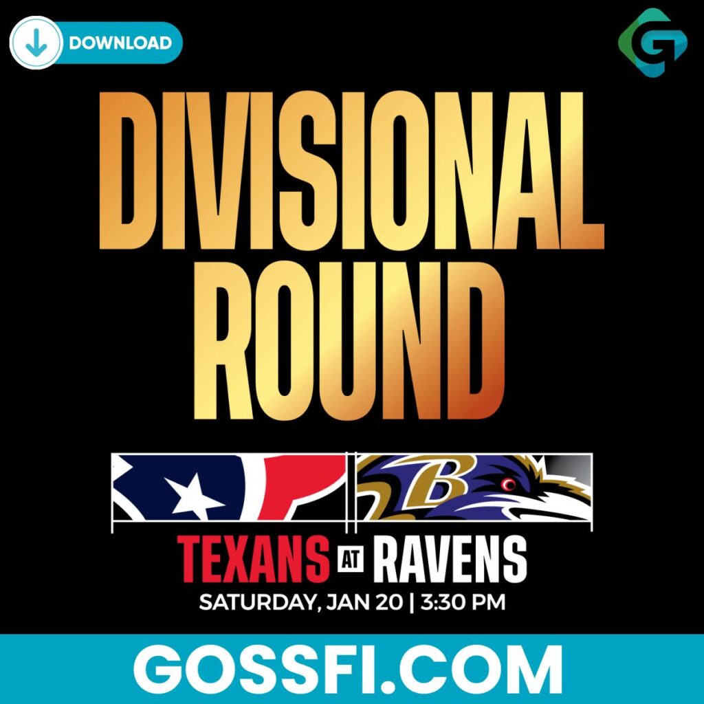 Divisional Round Texasn VS Ravens Svg Digital Download