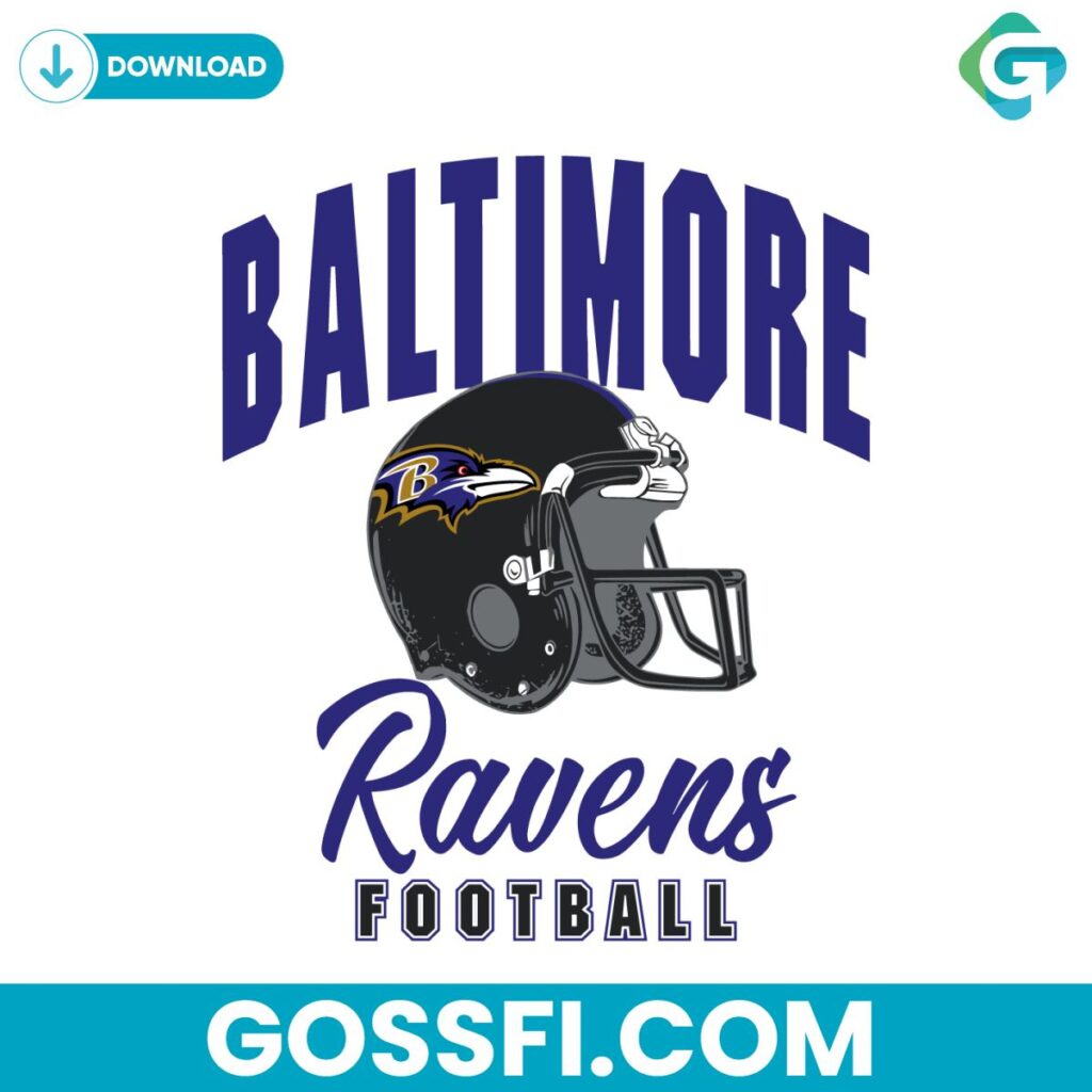 Baltimore Ravens Football Helmet Svg Digital Download